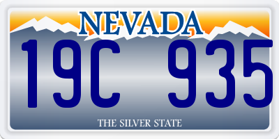NV license plate 19C935