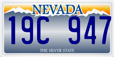 NV license plate 19C947