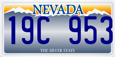 NV license plate 19C953