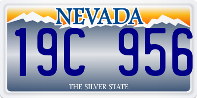 NV license plate 19C956