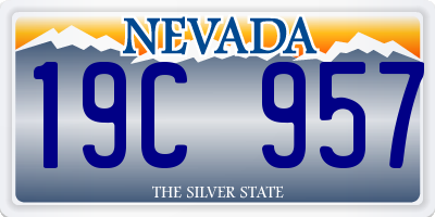 NV license plate 19C957