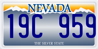 NV license plate 19C959