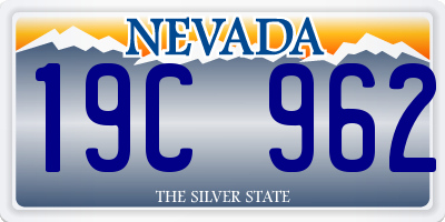 NV license plate 19C962