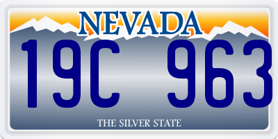 NV license plate 19C963