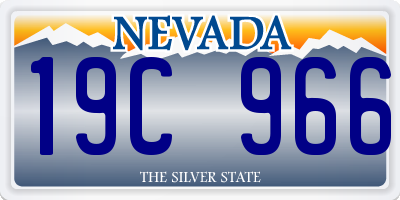 NV license plate 19C966