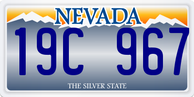 NV license plate 19C967