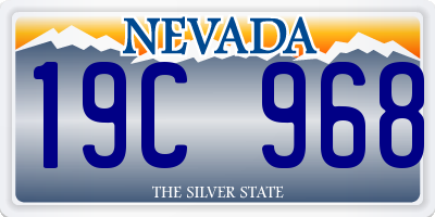 NV license plate 19C968