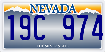 NV license plate 19C974