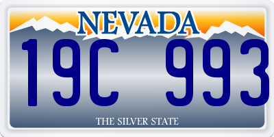 NV license plate 19C993