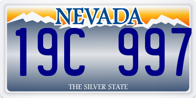 NV license plate 19C997