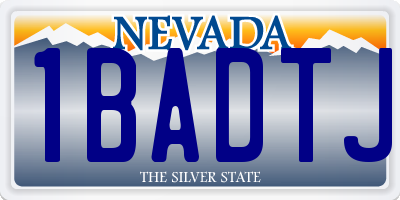 NV license plate 1BADTJ