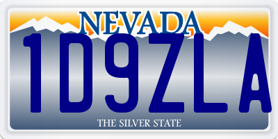 NV license plate 1D9ZLA