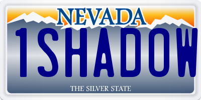 NV license plate 1SHADOW