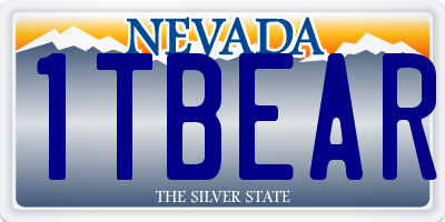 NV license plate 1TBEAR