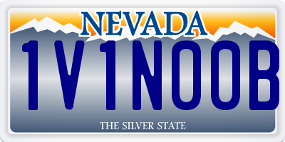 NV license plate 1V1N00B