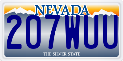 NV license plate 207WUU