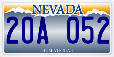 NV license plate 20A052
