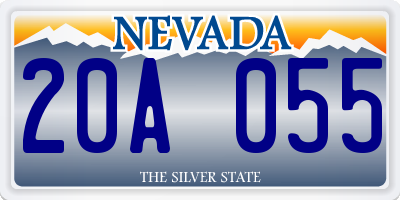 NV license plate 20A055