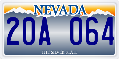 NV license plate 20A064