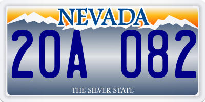 NV license plate 20A082