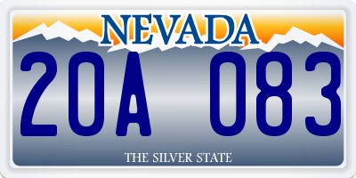 NV license plate 20A083
