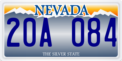 NV license plate 20A084