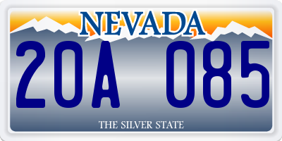 NV license plate 20A085