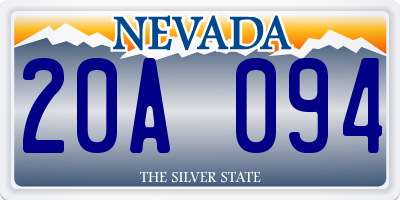 NV license plate 20A094