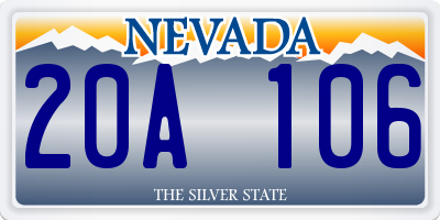 NV license plate 20A106