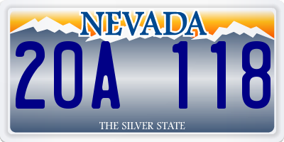 NV license plate 20A118