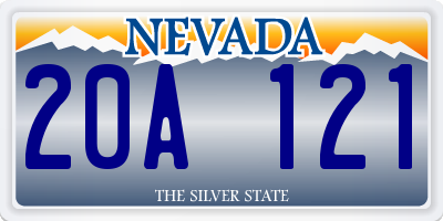 NV license plate 20A121