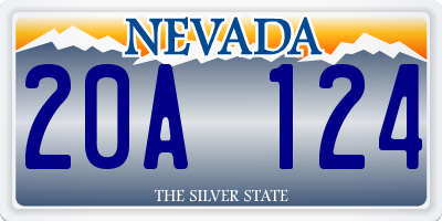 NV license plate 20A124