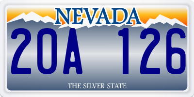 NV license plate 20A126