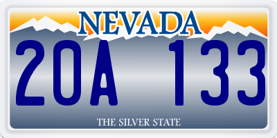 NV license plate 20A133