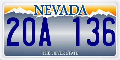 NV license plate 20A136