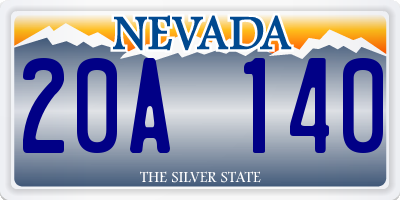 NV license plate 20A140