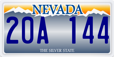 NV license plate 20A144