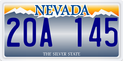 NV license plate 20A145