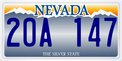 NV license plate 20A147