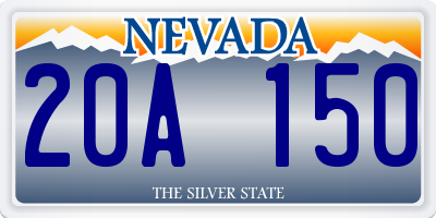 NV license plate 20A150