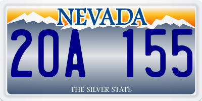 NV license plate 20A155
