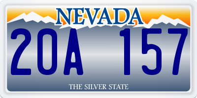 NV license plate 20A157