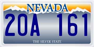 NV license plate 20A161