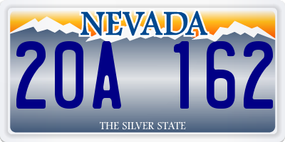 NV license plate 20A162