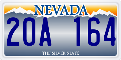 NV license plate 20A164