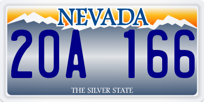 NV license plate 20A166
