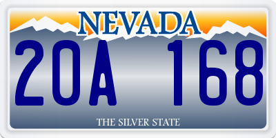 NV license plate 20A168