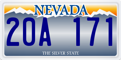 NV license plate 20A171