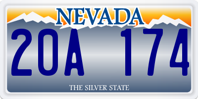 NV license plate 20A174