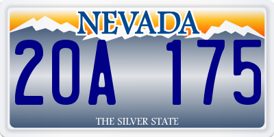 NV license plate 20A175